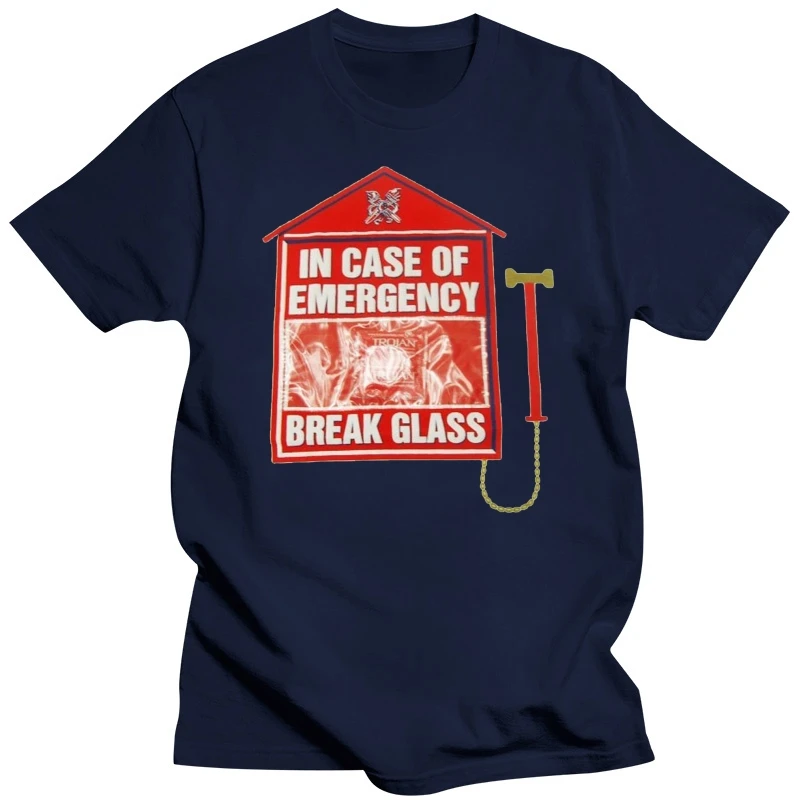 T-Shirt In Homes Of Emergency Break The Glass Condoms Real MenS Sweater Popular Tee Shirt