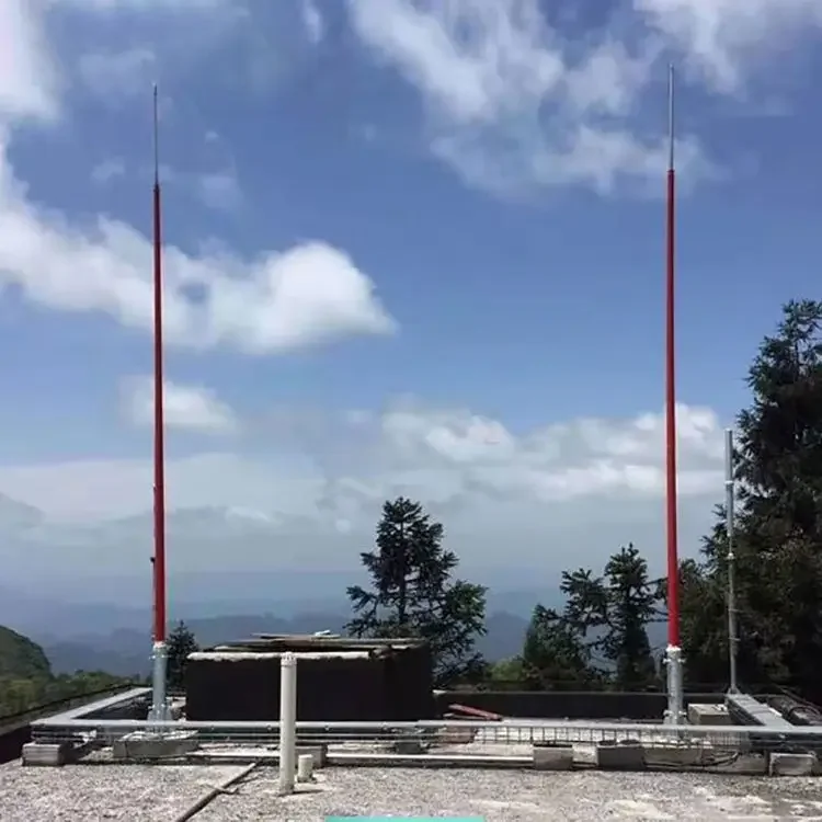 12M radar station FRP lightning rod, Doppler high voltage radar flash rod, anti-side strike insulation flash connector