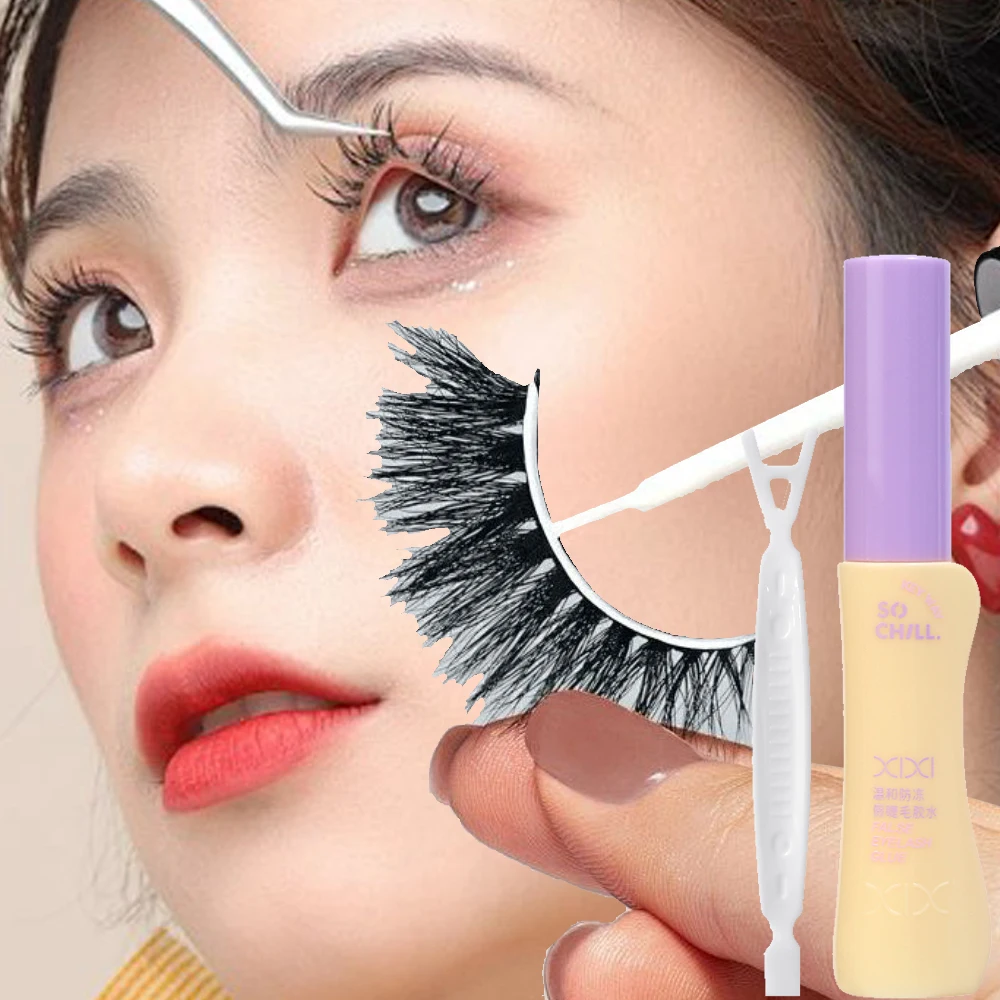 Gentle Eyelash Glue Strong Waterproof Glues Non-irritating Clear-white Eyelashes Makeup Adhesive Lasting False Lashes Extension