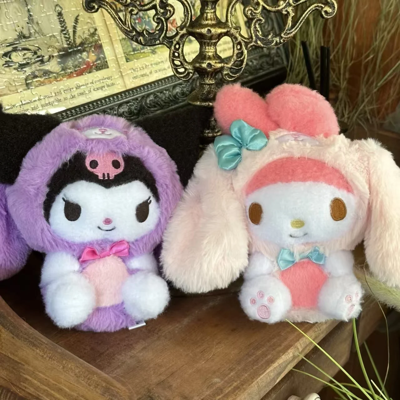 Echte Overjoyed Series Kuromi Vinyl Pluche Blind Box Toy Leuke Anime Figuur Hanger Pop Kerst- en verjaardagscadeau voor meisjes