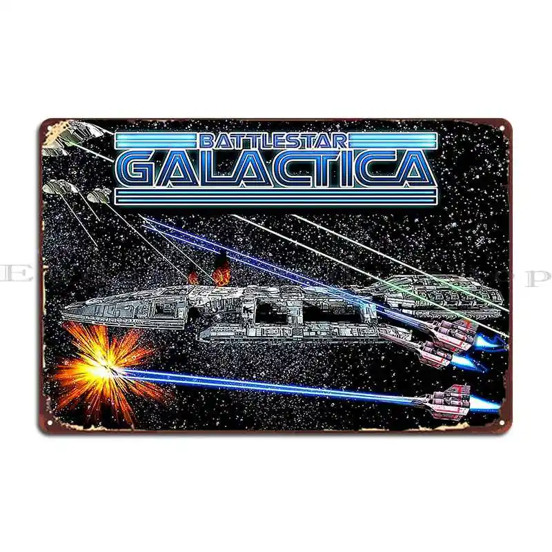 NONE Battlestar Galactica Metallschild, Kino, Wanddekoration, Wanddekoration, Vintage-Design, Blechschild, Poster