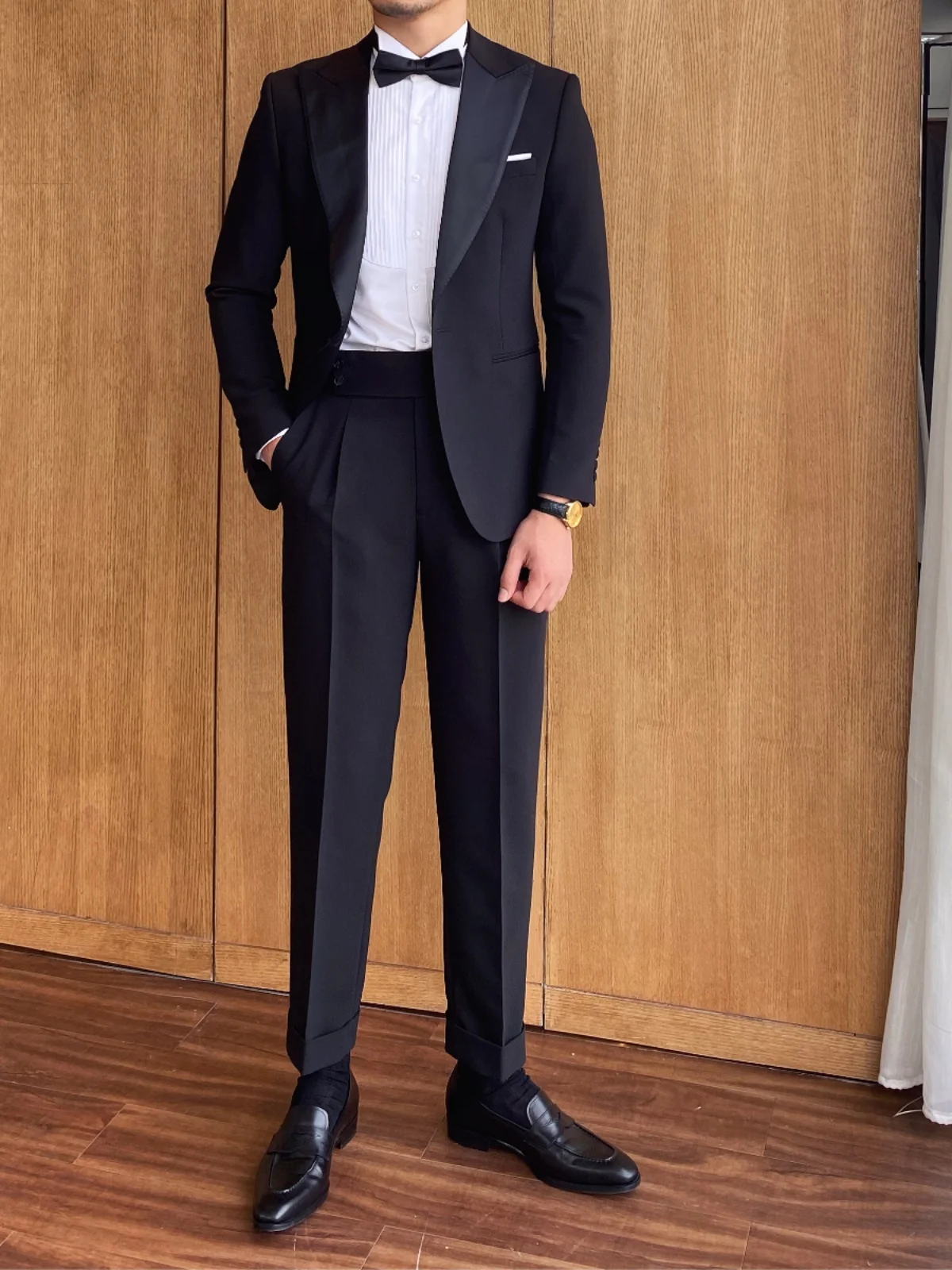 

Slim Fit Casual Two-Piece Suit Jacket Men's British Style Wedding Guest Fashionable Polyester Blend Standard Fit Single Button