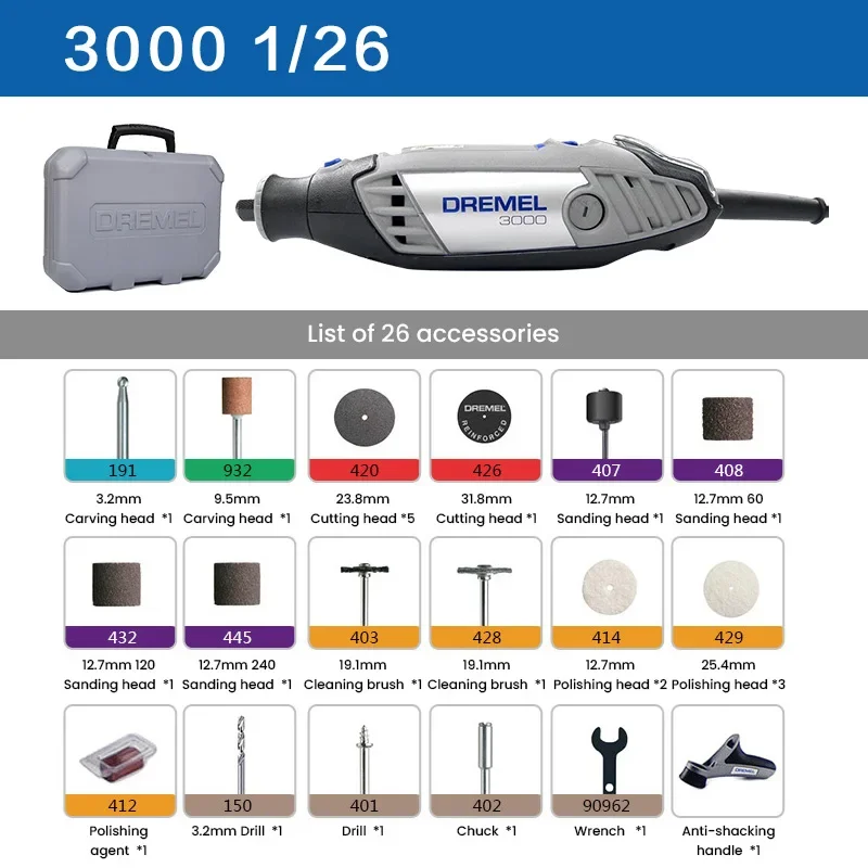 Dremel 3000/4250 Mini Grinder Rotary Tools 10-35 Pcs Accessories Rechargeable Grinder Engraver Electric Polisher Cutting Machine view 3