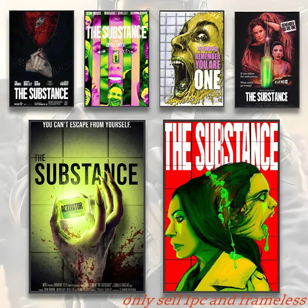 Movie T-The Substance Poster Gift with prints Home bedroom living room decoration promotion and display