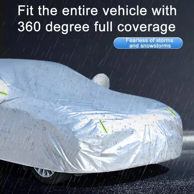 Wasserdichte Autoabdeckung Sonnen- und UV-Schutz Staubdicht Allwetter Universelle Vollständige Autoabdeckungen für Limousinen SUV Auto-Außenschutz – Detail 2