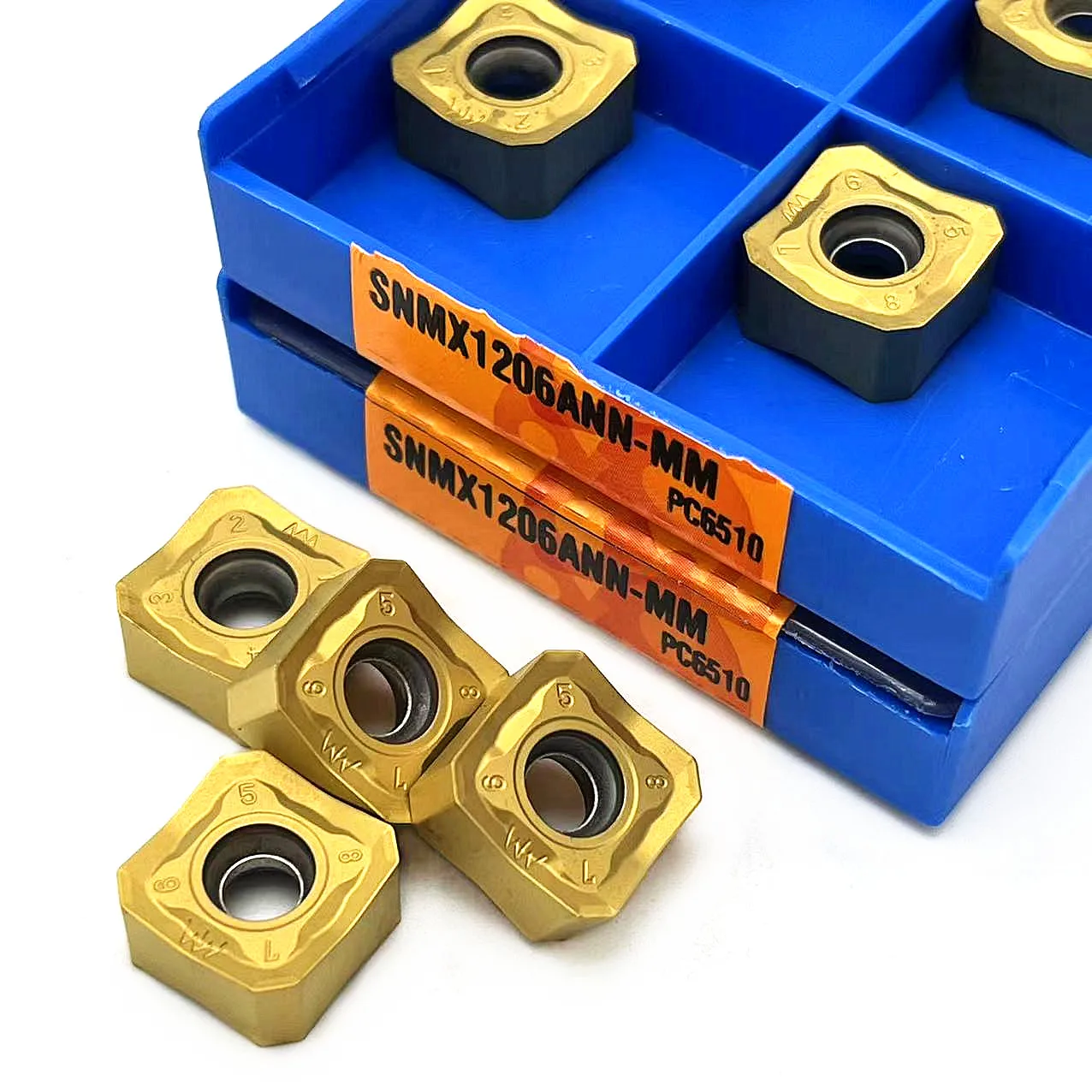 10ชิ้นชิ้นส่วนเหล็ก PC6510 SNMX1206ANN มม. สแตนเลสเหล็กหล่อแบบสากลเคลือบเงาสูงใบมีดกลึงเครื่องตัด CNC
