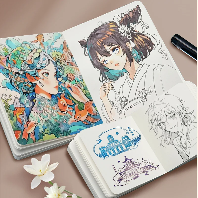 دفتر رسم بألوان مائية سميكة ورقة جيب كراسة الرسم GSM 230 جرام علامة ورق طلاء أكريليك لوازم فنية