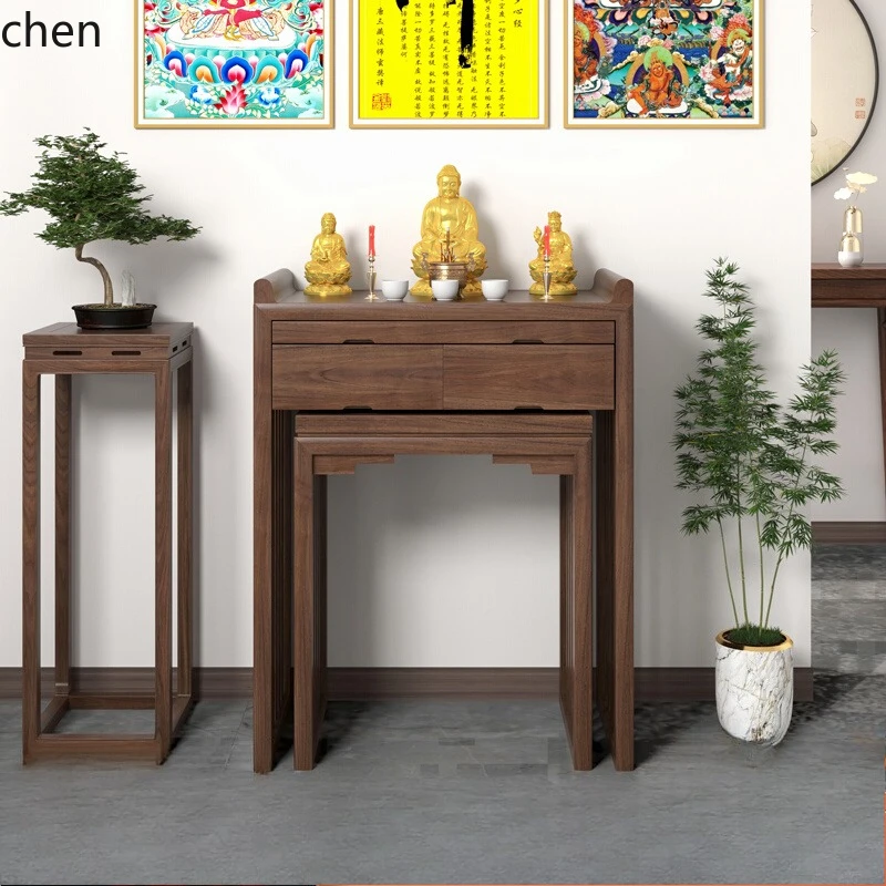 

HTT Offering Table Set Shentai Buddhist Hall Buddhist Sanctuary Offering Tai Gong Tai Table Simple