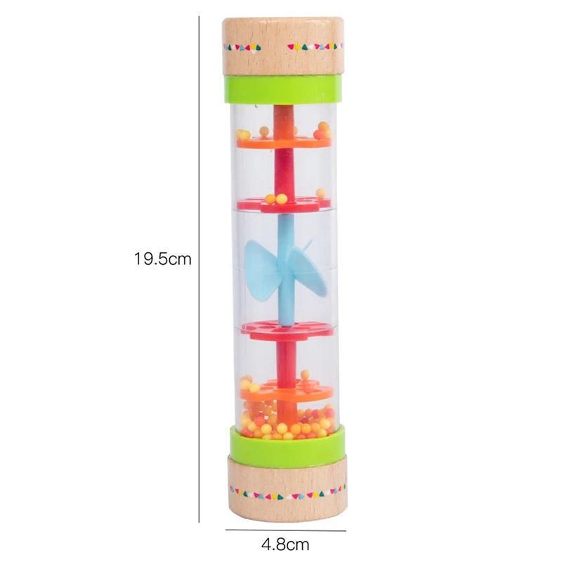 Kids Rainbow Hourglass Music Toy Raindrop Sound Tube Rainstick Rain Stick Hourglass Percussion Instrument Musical Toy