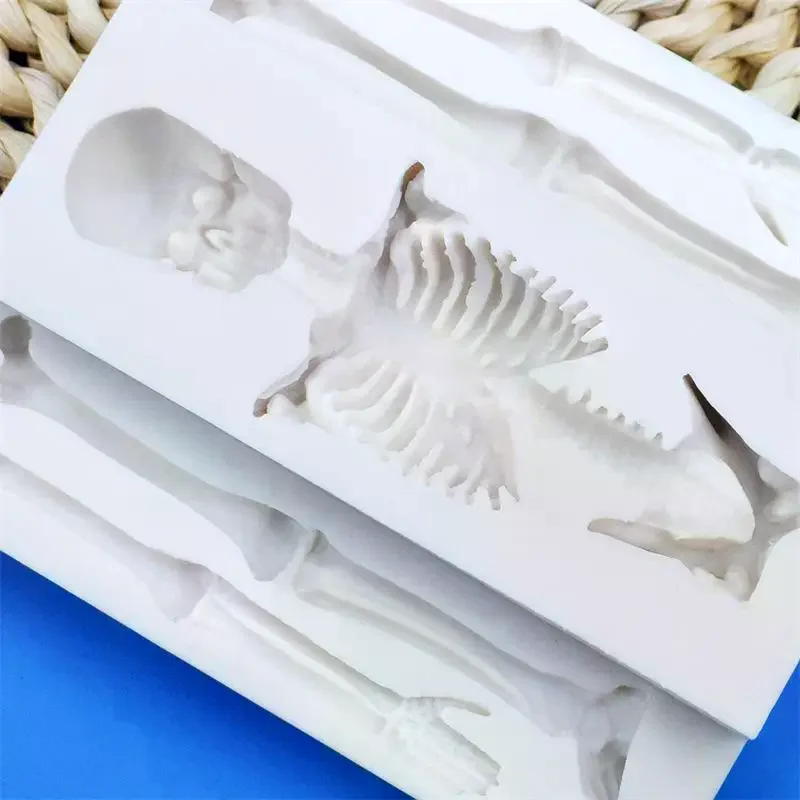 Skeleton Halloween Skeleton Body Silicone Molds Fondant Cake Decorating Tools Sugarcraft Candy Clay Chocolate Gumpaste Mold