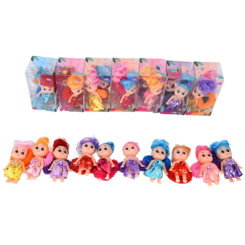 

24pcs Mini Doll Children Kid Exquisite Unique Girl Doll With Decorative Ring Beautiful Clothes