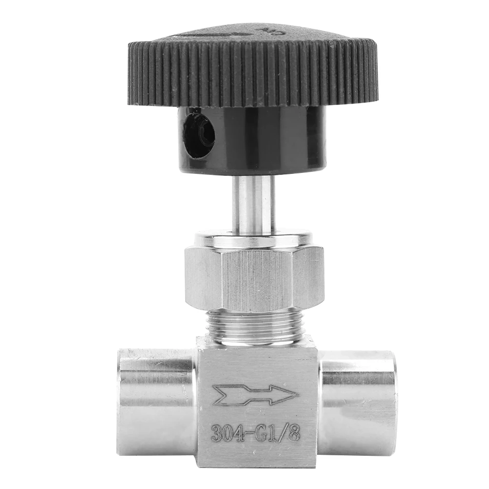 304 Stainless Steel Female Thread BSPP Stainless Steel BSPP Female Thread Straight Needle Valve for Water Gas Oil