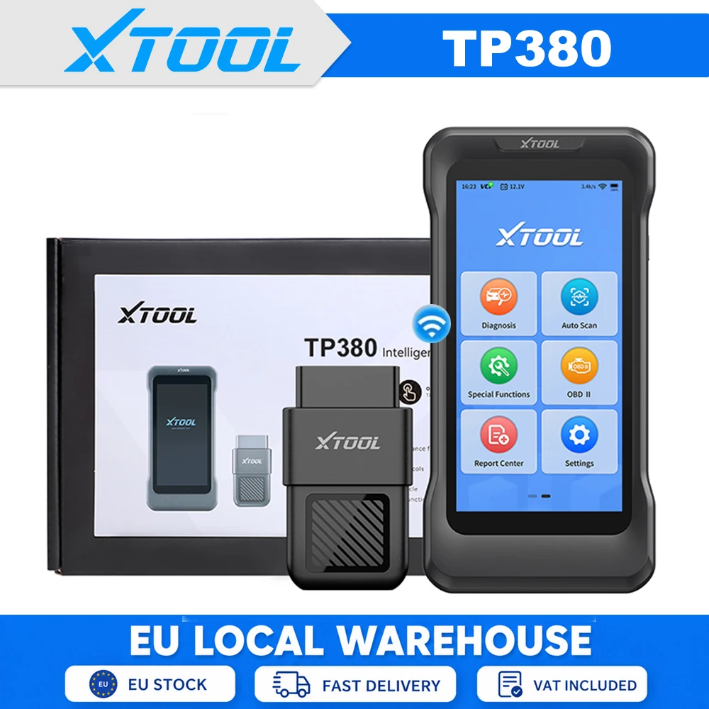 XTOOL TP380 TPMS-Programmiergerät, 4-System-Diagnosescanner mit Auto-VIN, CAN FD & DoIP, Sensoraktivierung, Programmierung & Relearn, vollständiges OBD2, Einspritzventilcodierung, BMS-Reset,
