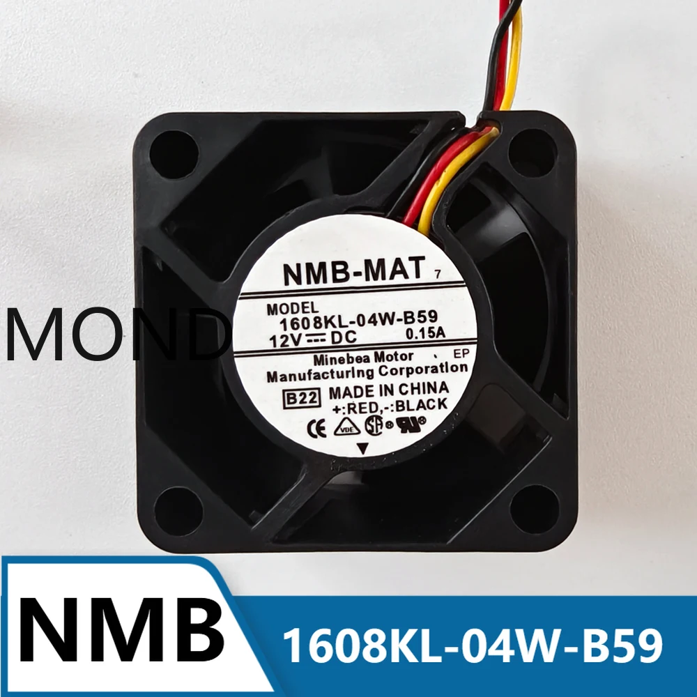 1608KL-04W-B59 NMB Server Cooling Fan DC 12V 0.15A 40x40x20mm NMB-MAT High Air Axial Flow Inverter Fan Original