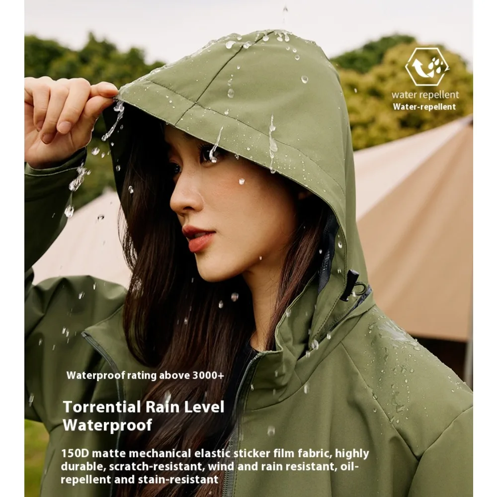 

2025 Korean Casual Outdoor High-density Waterproof Jacket Hooded Autumn and Winter Sports Top Men's and Women's Fashion Jacket