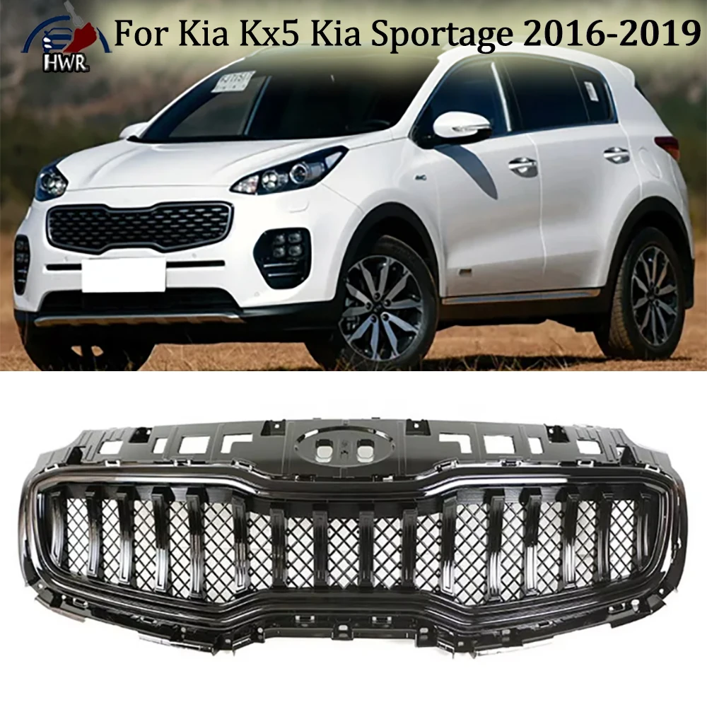 

Front Bumper Grille For Kia Kx5 Kia Sportage 2016 2017-2019 Racing Grille Radiator Grille Guard Grid Upgrade Sporty Appearance