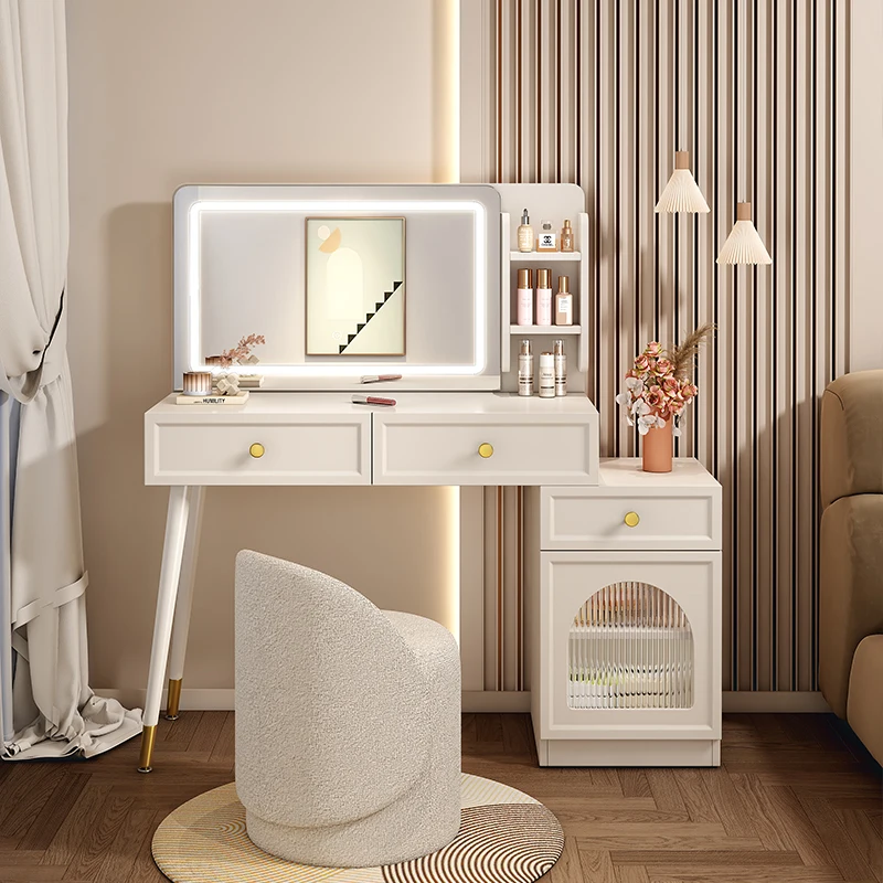 

Make Up Table Illuminated Makeup Dressing Table with Led Mirror Makeup Vanity Desk Dresser Bedroom Vanity Tocador Furniture Home