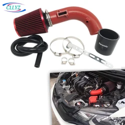 CLLYZ Cold Air Intake Kit Red Aluminum Alloy Intake Pipe With Filter For Honda Fit 2th 3th