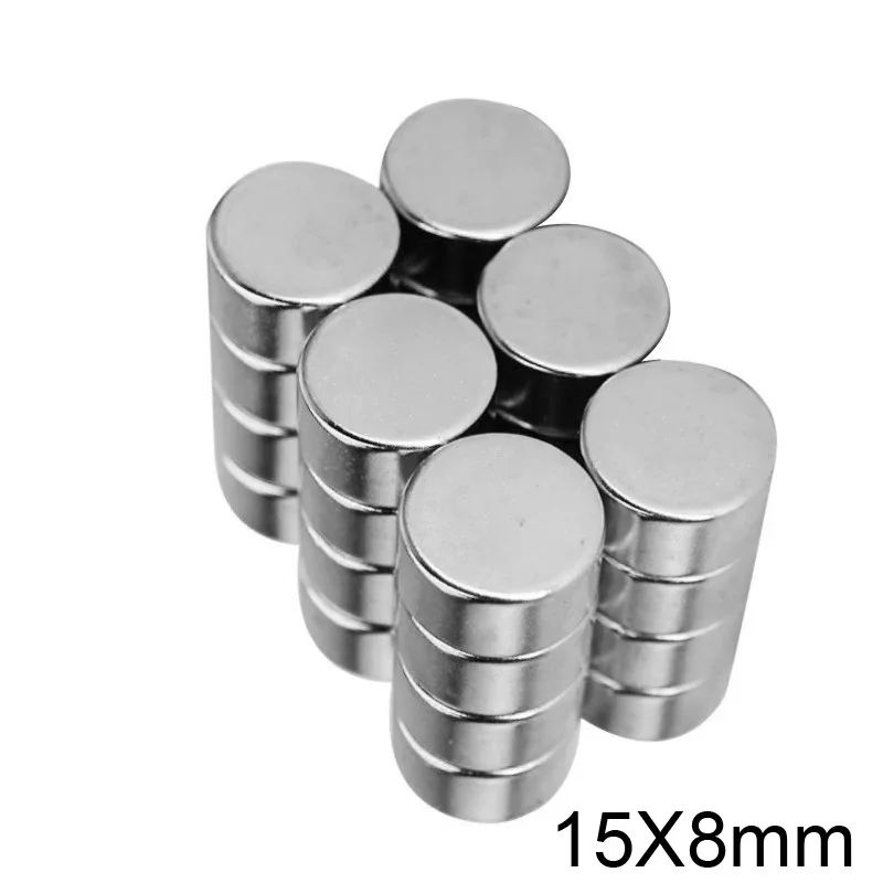 2/5/10/20/30pcs 15x8 Small Magnets 15mmx8mm N35 circular Neodymium Magnet 15x8mm Permanent NdFeB Magnet 15*8 Disc magnet