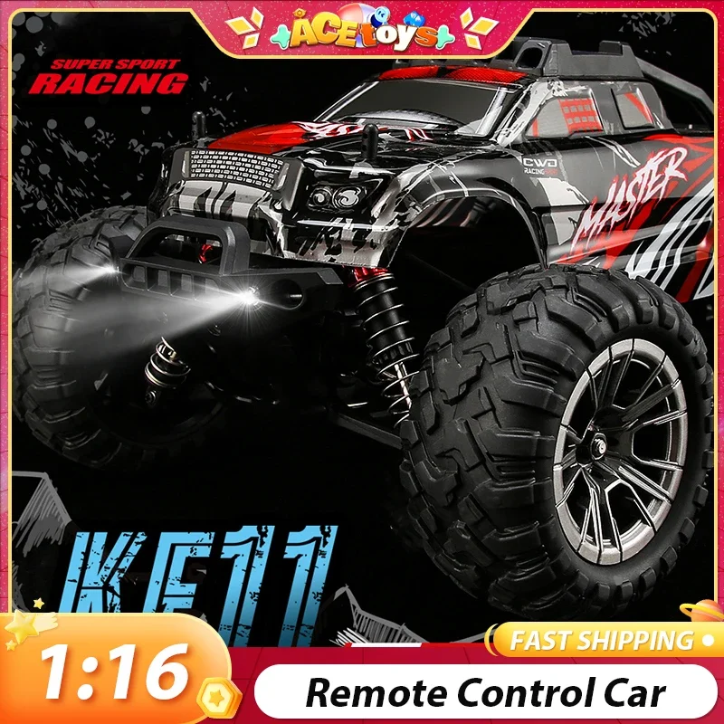 

KF11 1:14 4WD RC Car Off-Road Racing High Speed Brushless Motor 2.4G Remote Control Cars Truck Truck with LED Light Toy Xmas