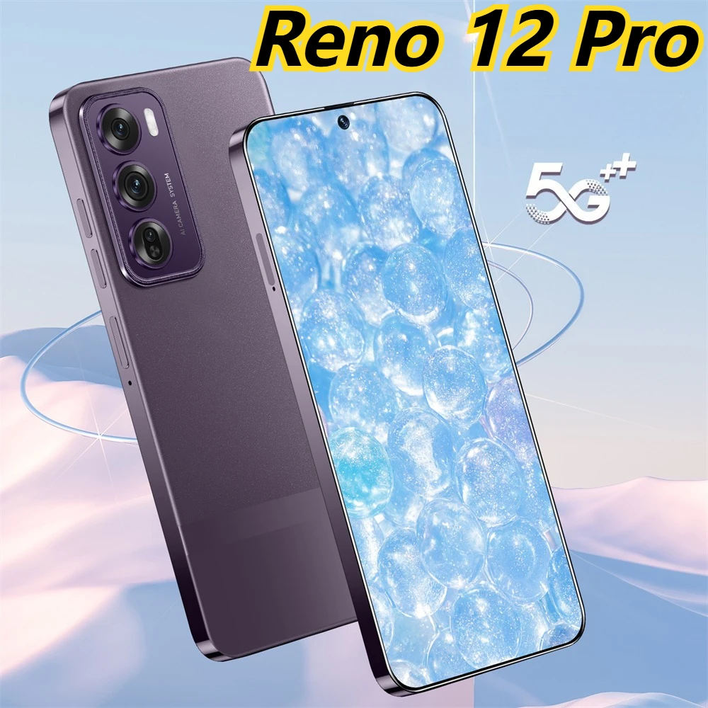 Cellulari economici Reno 12 Pro Versione globale Smartphone 7.3HD Originale 4G 5G Cellulare 6800mAh Android 14 Smart Cellulari