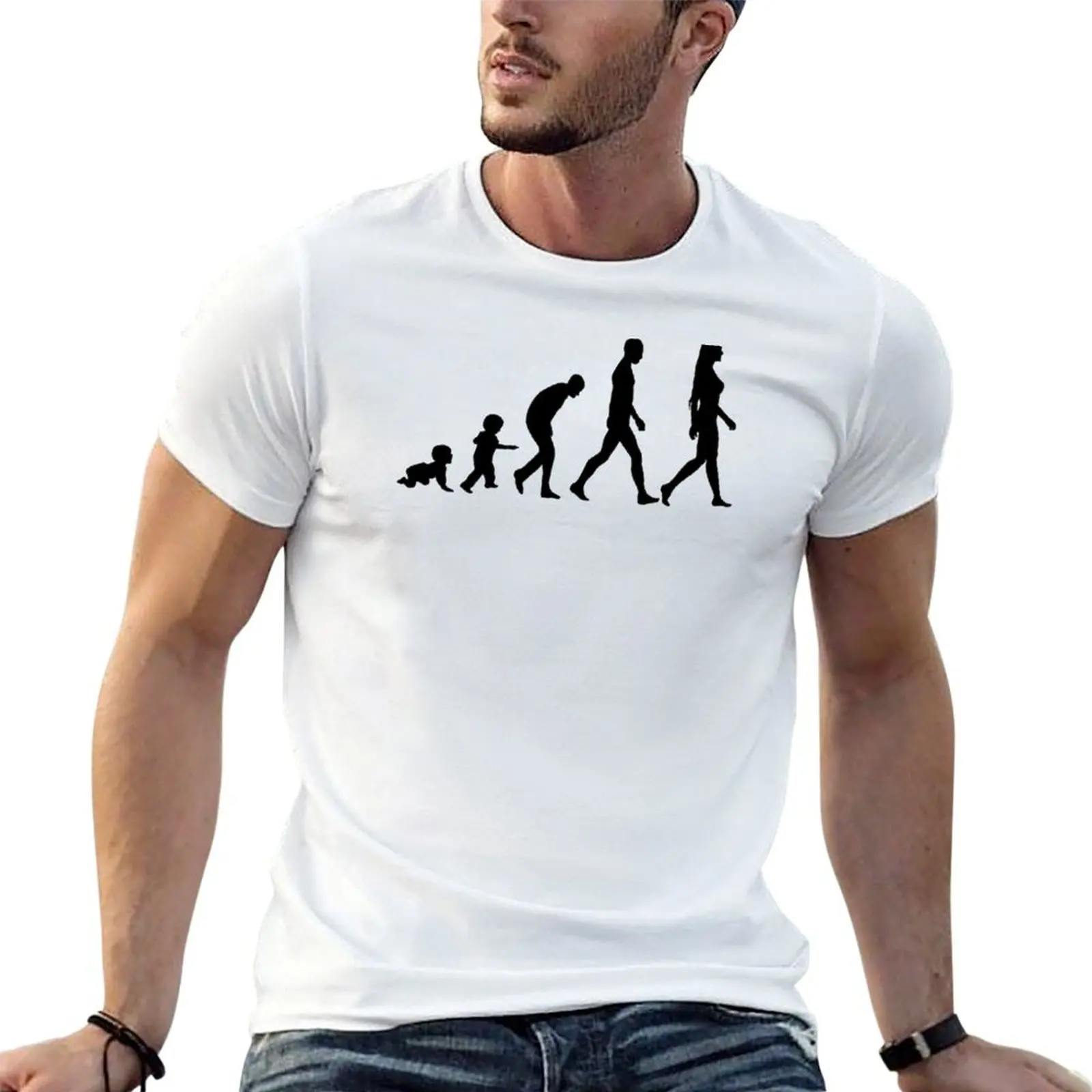 

Transgender Woman Evolution T-Shirt funny t shirts cotton cotton t shirts man 100% anime t shirts oversize T-shirt