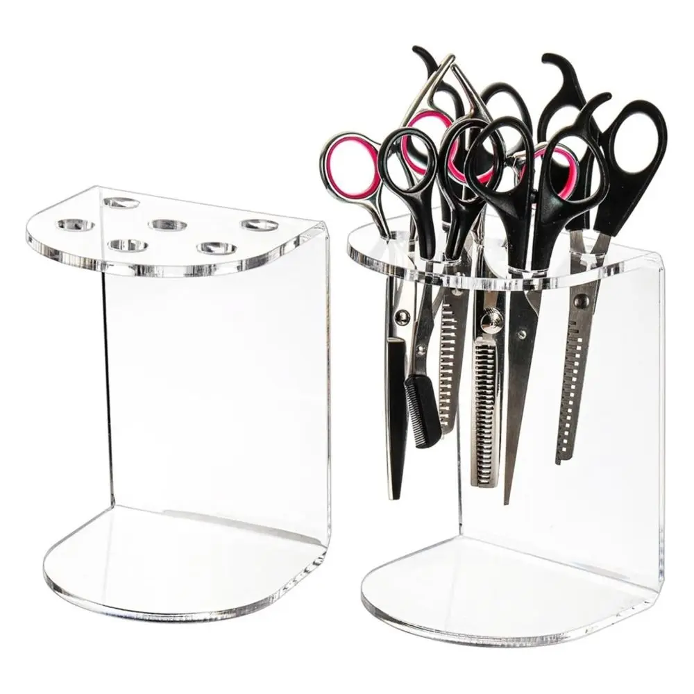 Acrylic Scissors Display Holder Transparent 5/615 Grids Makeup Brush Organizer Clear Display Durable Construction
