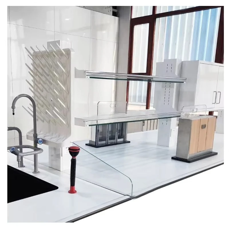 Medical Laboratory Furniture Island Table Electronic Biology Island Work Bench with Sink