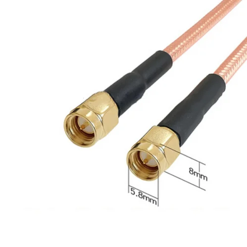 SMA Male to SMA Male & female Connector RG400 Double Shielded RFCoaxial Cable  Low Loss 50 Ohm RF Cable