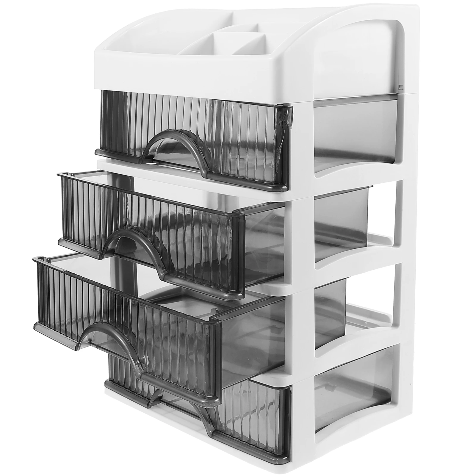 

Storage Box Office Case Desktop Organizer Transparent Drawer Clear Drawers Small for