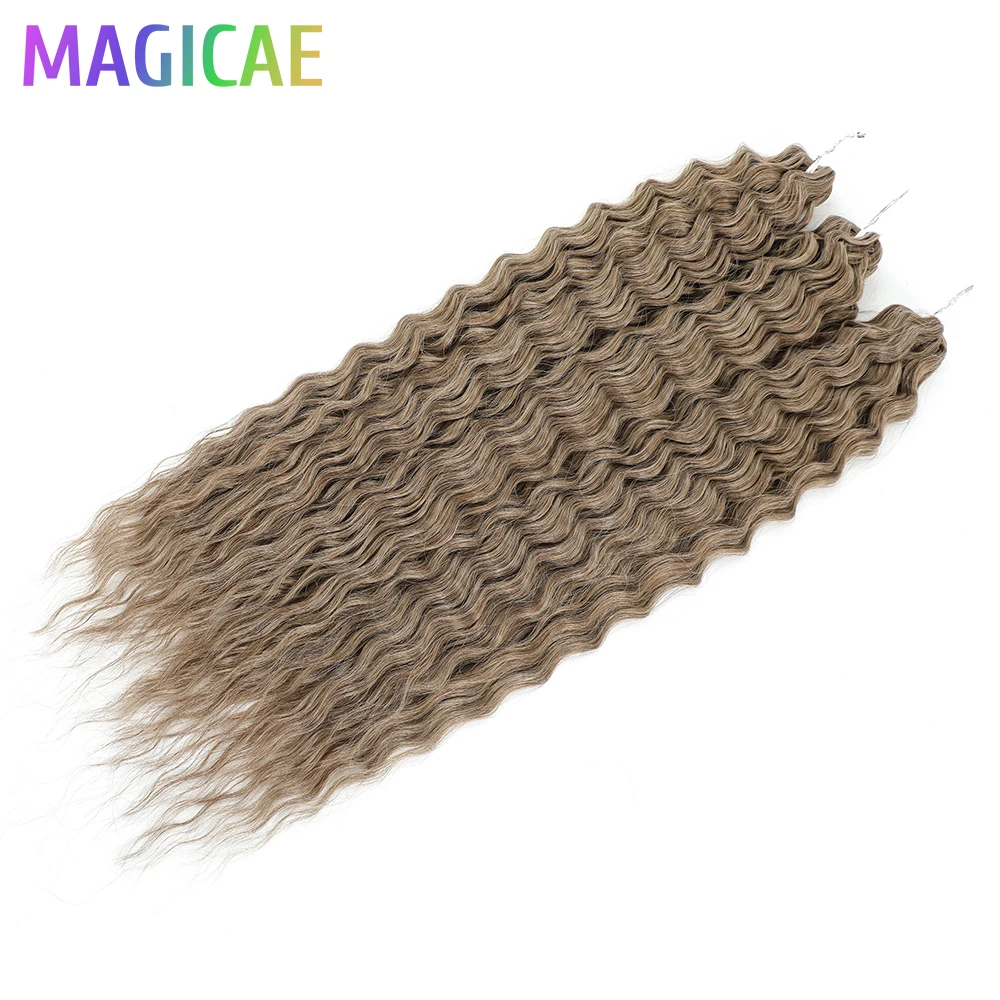 3Pcs 22Inches 300Grams Ariel Deep Water Twist Braids Crochet Protein Hair Orange Brown6# Blond 613 White Grey 58# Bundles