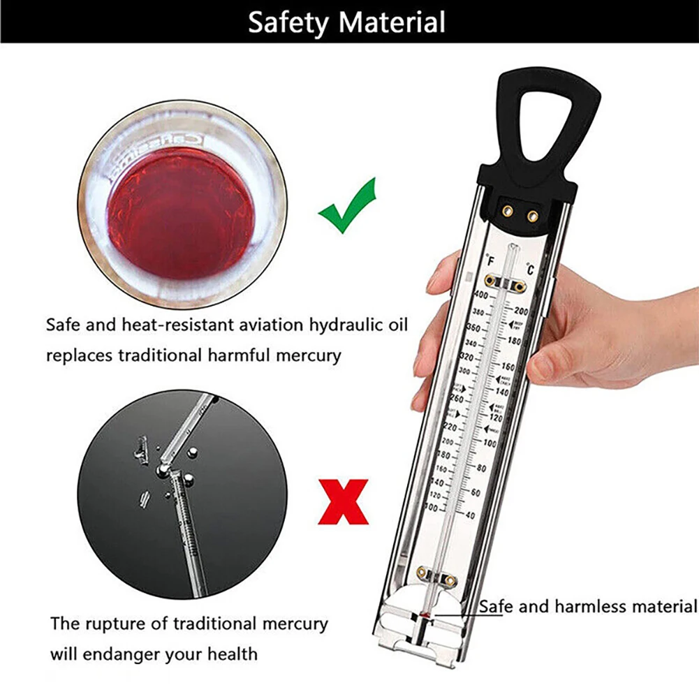 1pcs Thermometer Kitchen Syrup Jam Lollipop Bake Accurate Thermometer Food Cooking Glass Candy Baking Measurement Meter