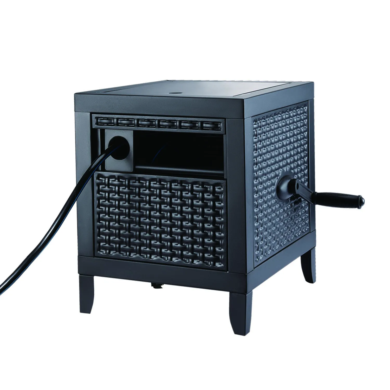 Manual Hand-operated Retractable Garden Hose Reel Cube High Quality Metal Deck Hose Reel Box