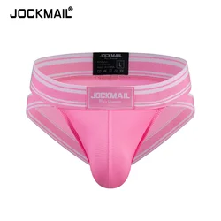 JOCKMAIL New Fun Men's Summer Underwear Pouch Shorts Gay Solid Color Panties Low Rise Underpants Male Charm Briefs