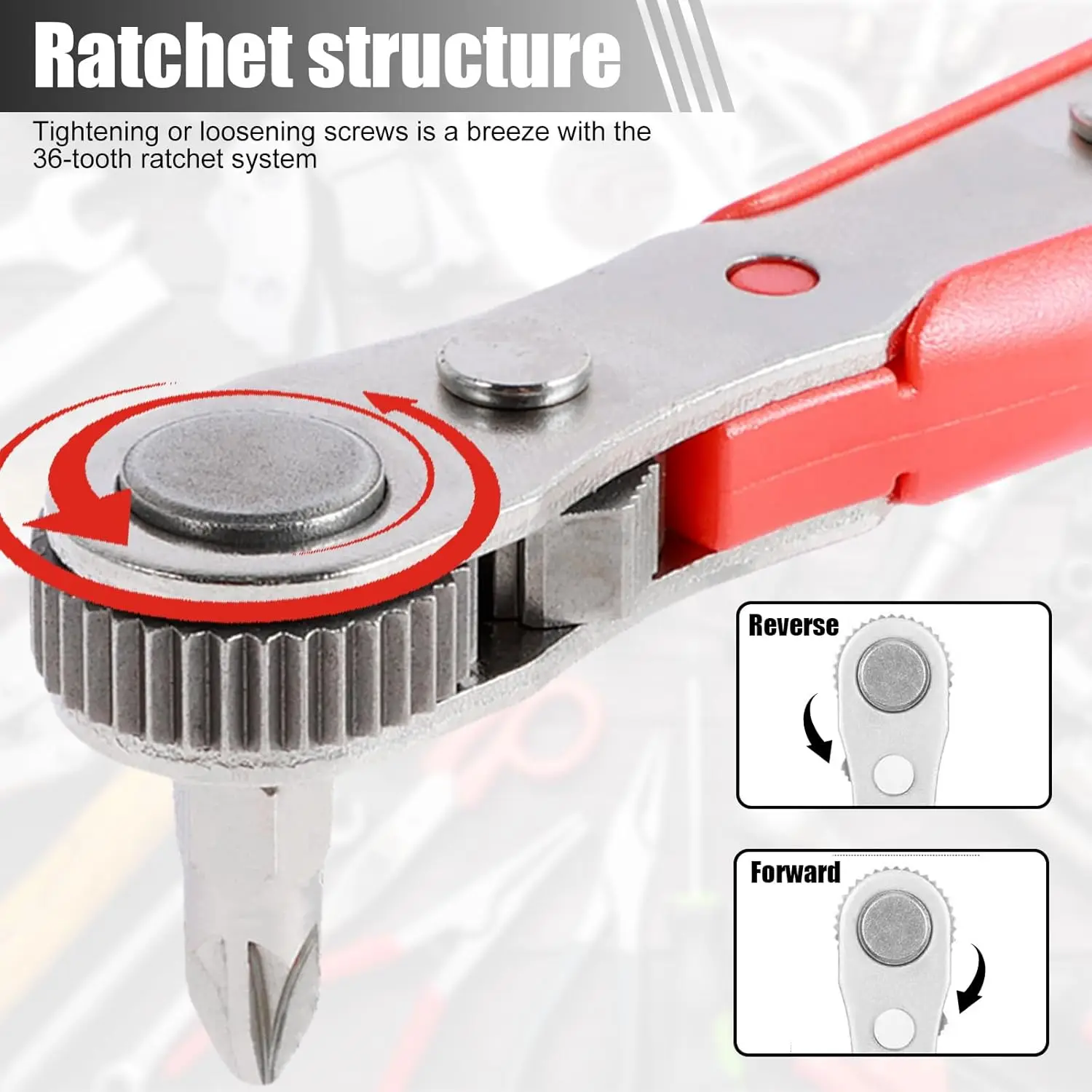 22 in 1 Right Angle Ratchet Screwdriver Set Magnetic Bits 90 Degree Reversible 1/4 inch Mini Men Repair Hand Tools for Any scene