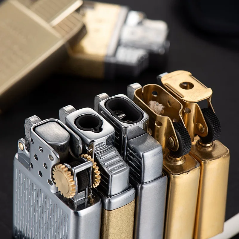 New Cigar Igniter Double Blue Fire Smoke Metal Windproof Open Flame Cigarette Lighters & Smoking Accessories Factory Direct Sale