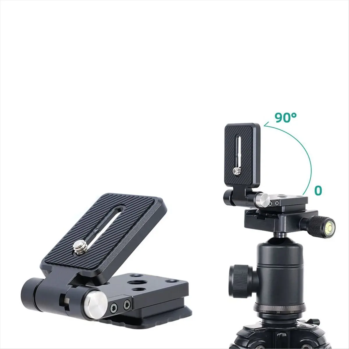 (A75T) DSLR Camera Folding L Bracket Vertical Horizontal Switching Camera Mount Quick Release Plate for Tripod Gimbal
