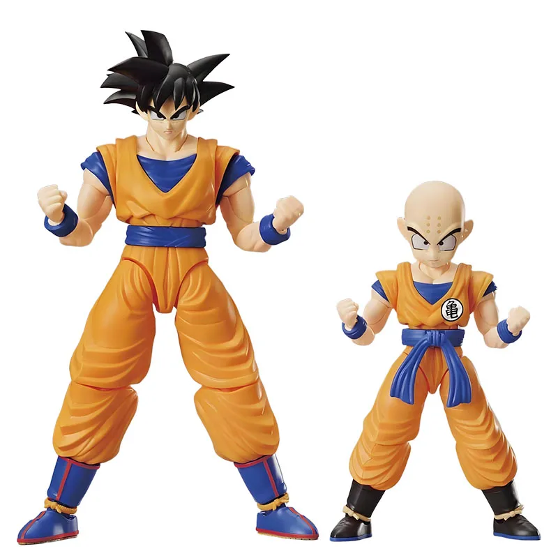 Bandai Original MODEL KIT Figure-rise Dragon Ball Z SON GOKOU&KRILLIN DX SET Anime Action Figure Assembly Model Toys Gifts Boys