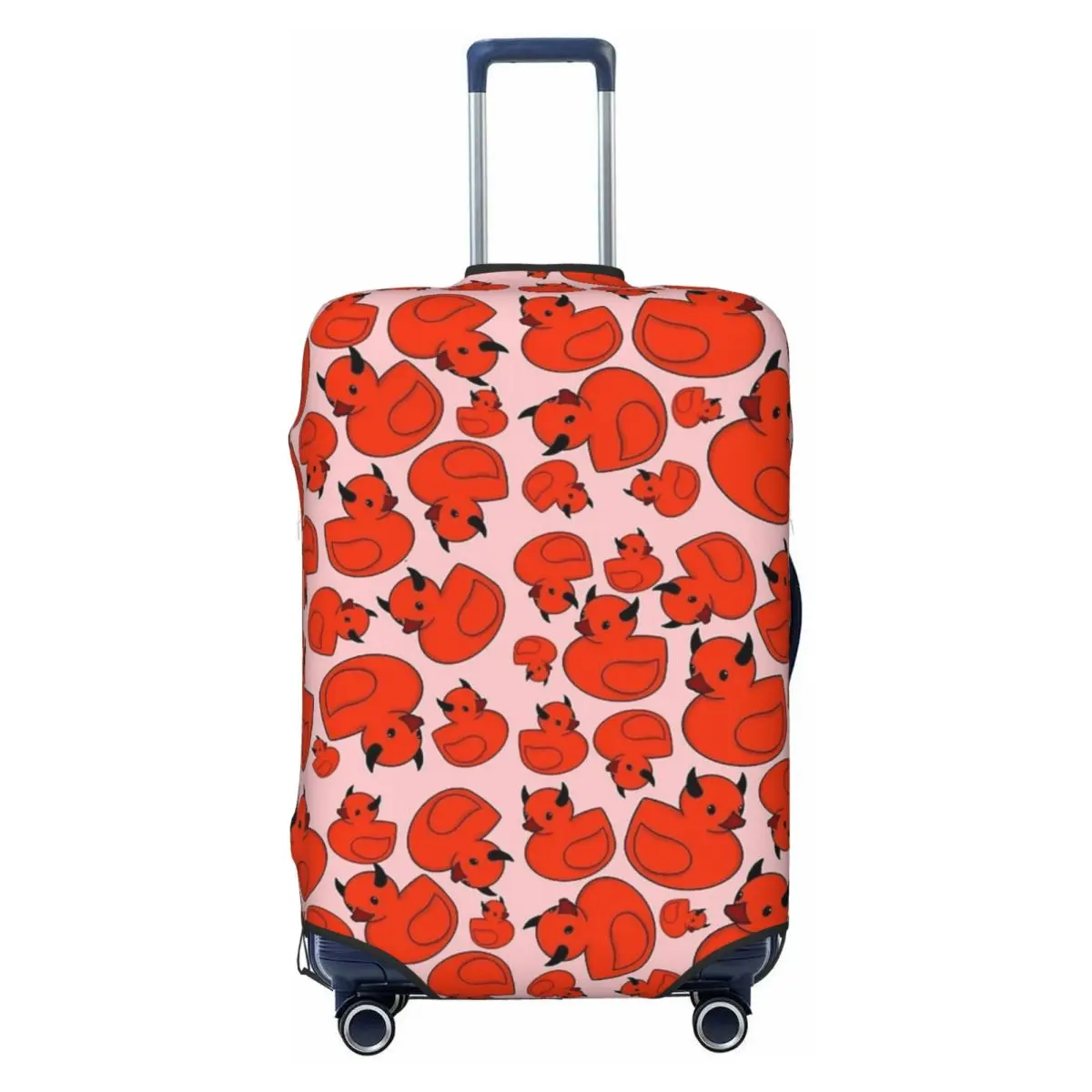 

Чехол для чемодана с рисунком резиновых уточек Devil Rubber Ducky, эластичный, для круизов, поездок, полетов, защита багажа