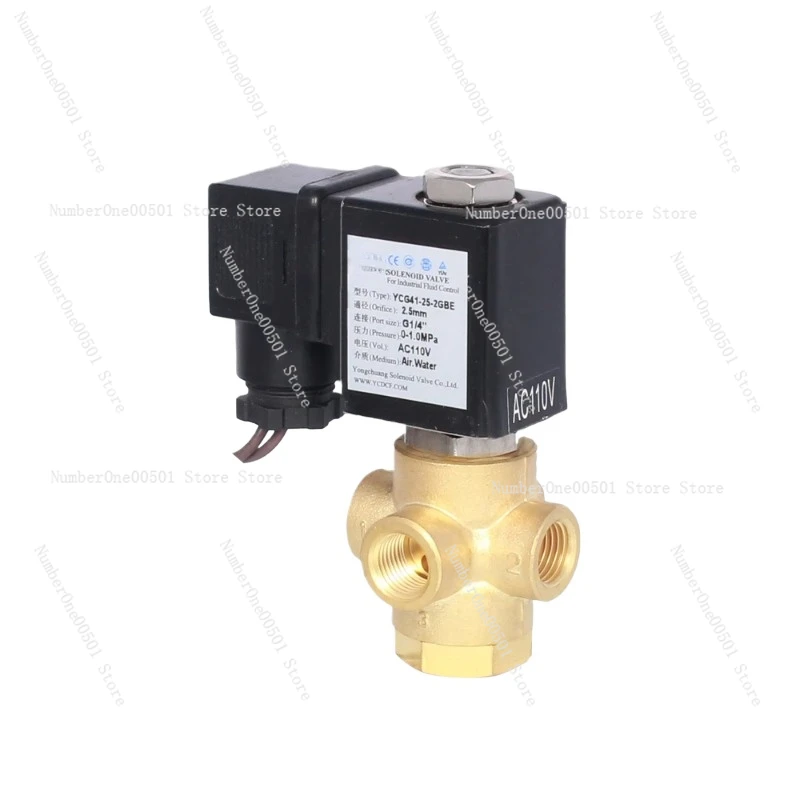 YCG41 CE Approved Direct Acting 3 Way Air Water Solenoid Valve YCG41-25-2GBV-S91B Direct Acting 1/4 Thread Air Water Valve