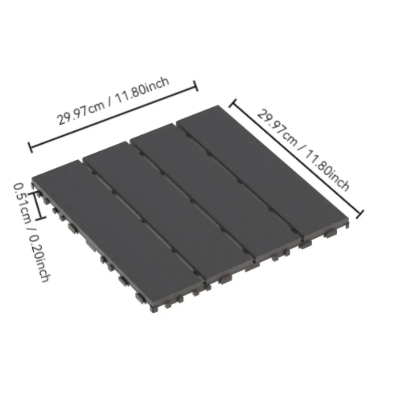 พลาสติก Interlocking Deck กระเบื้อง,44 Pack Patio Deck กระเบื้อง,12 "x 12" กันน้ํากลางแจ้งทุกสภาพอากาศ, patio Decking กระเบื้อง