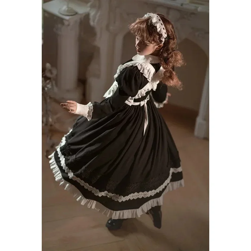 Gothic Lolita Dress Party Stage Princess Dress Donna Anime Costumi Cosplay Grembiule Cameriera Outfit Lolita Big Bow Kawaii Abiti 2022