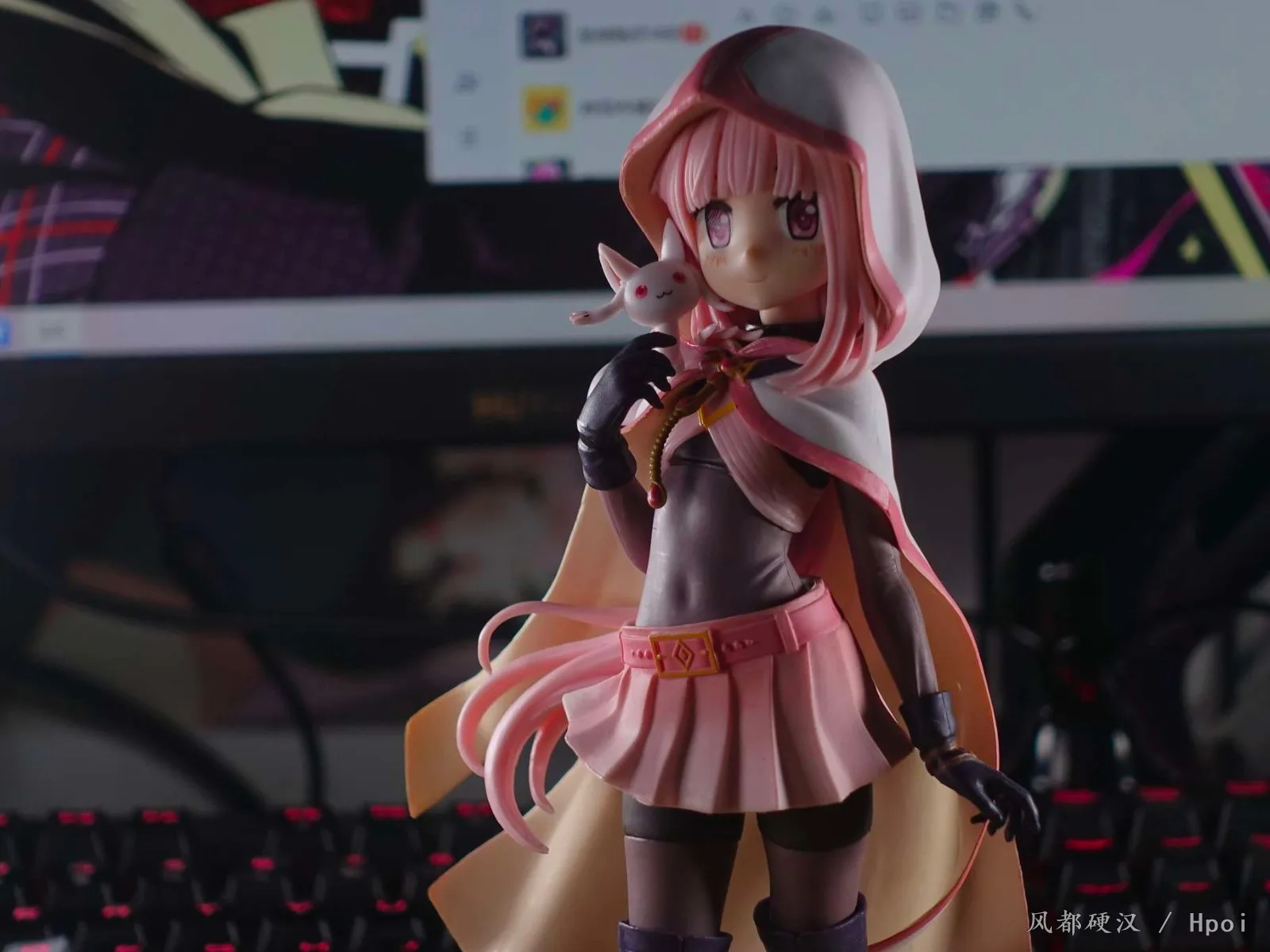 22CM Anime Magia Record Mahou Shoujo Madoka Figure Magica Gaiden Kyuubey Tamaki Iroha Kwayi Girl Model Toy Doll Aciton Figure