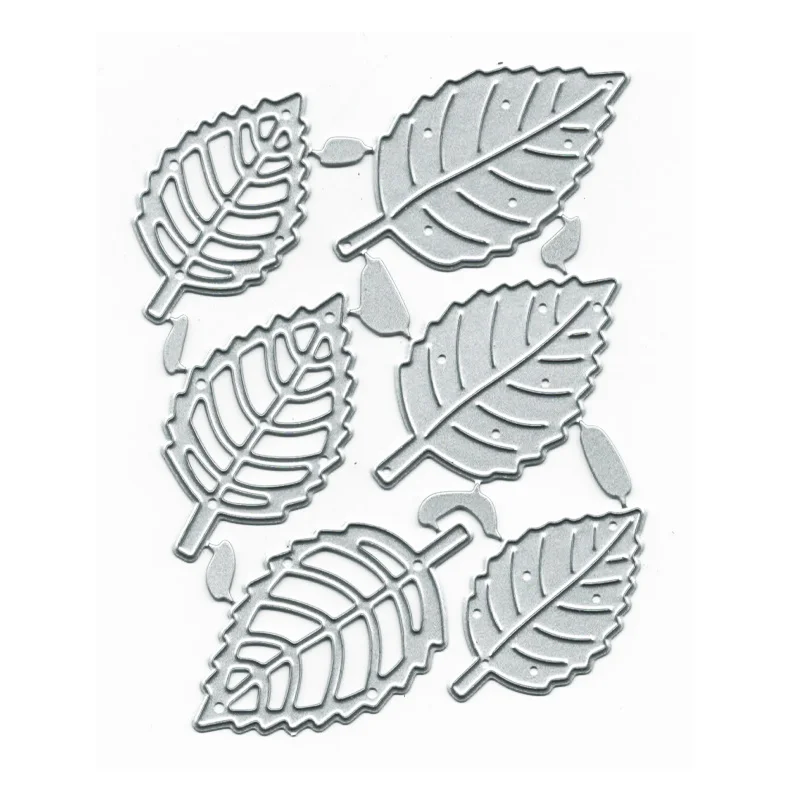 Leaf 6 Pcs Combination Metal Cutting Die DIY Scrapbook Embossing Die Cutting Manual Album Greeting Card Craft Knife Mold