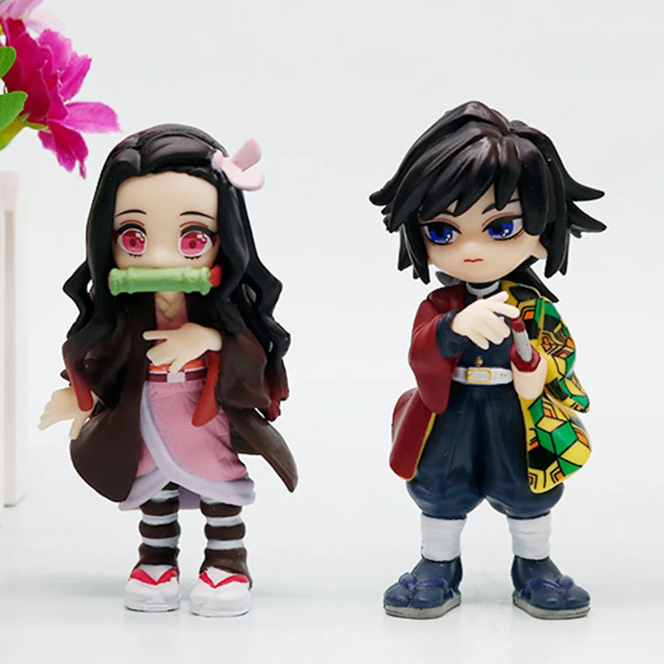 Demon Slayer Tanjiro Kamado Nezuko anime cartoon figuur blinde doos creatieve gepersonaliseerde standbeeld model ornament verrassing geschenkdoos