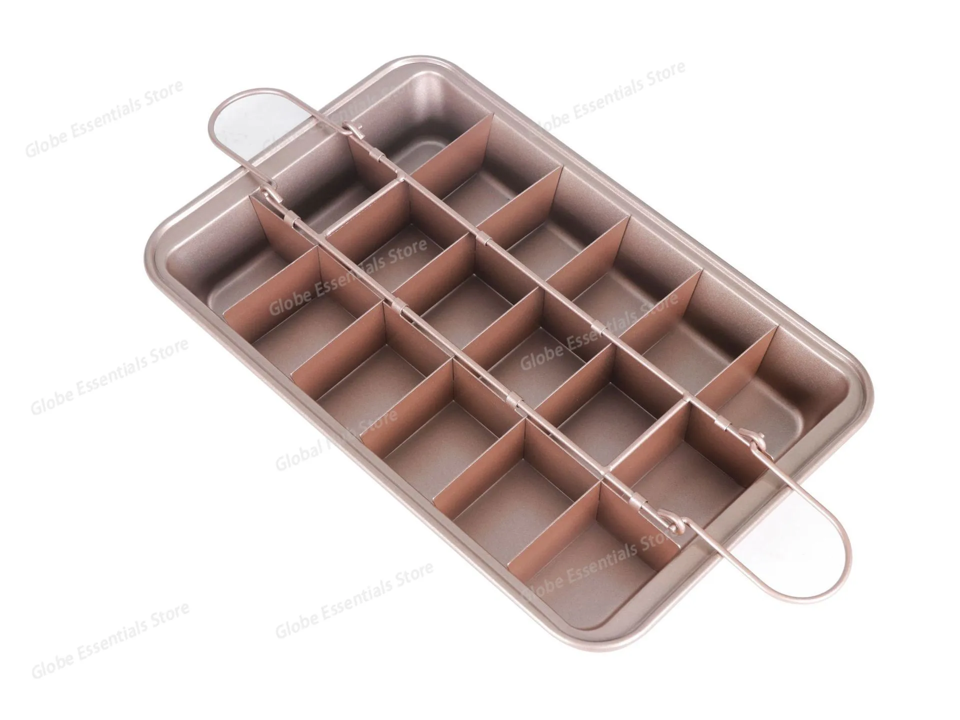 Non Stick Brownie Pan with Dividers Kitchen Baking Tray Cake Mold 18 Cavity Square Bread Baking Mold Carbon Steel Cake Bakeware