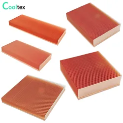 High Power Pure Copper Heatsink Skiving Fin Heat Sink Radiator Cooling for Electronic Chip LED Computer Heat Dissipation