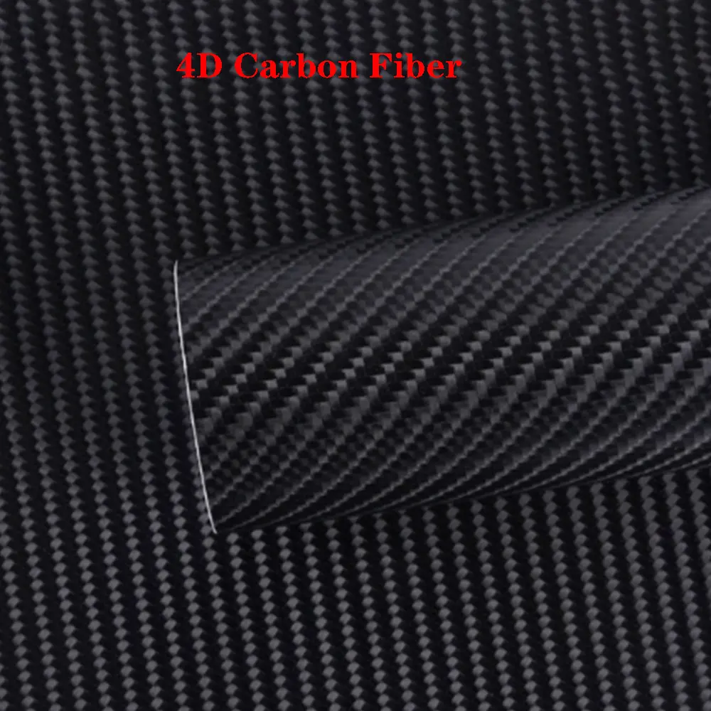 gloss 4D Texture Carbon Fiber Vinyl Wrap Film Waterproof Car Stickers Console Computer Laptop Skin Auto Motorcycle Accessories