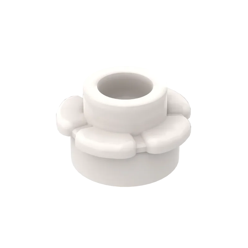 MOC 10PCS Puzzle Particle 24866 Round 1x1 With Flower Edge Building Blocks Kit Plate 5 Petals Brick Toys Kid Gift Dropshipping