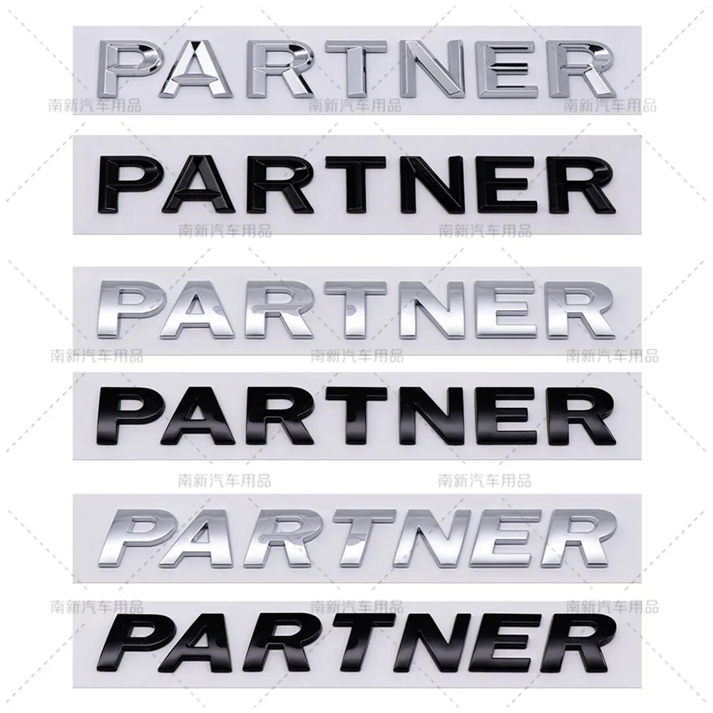 Suitable for Peugeot new and old PARTNER modified with English letter labeling and ABS trunk labeling car sticker emblem